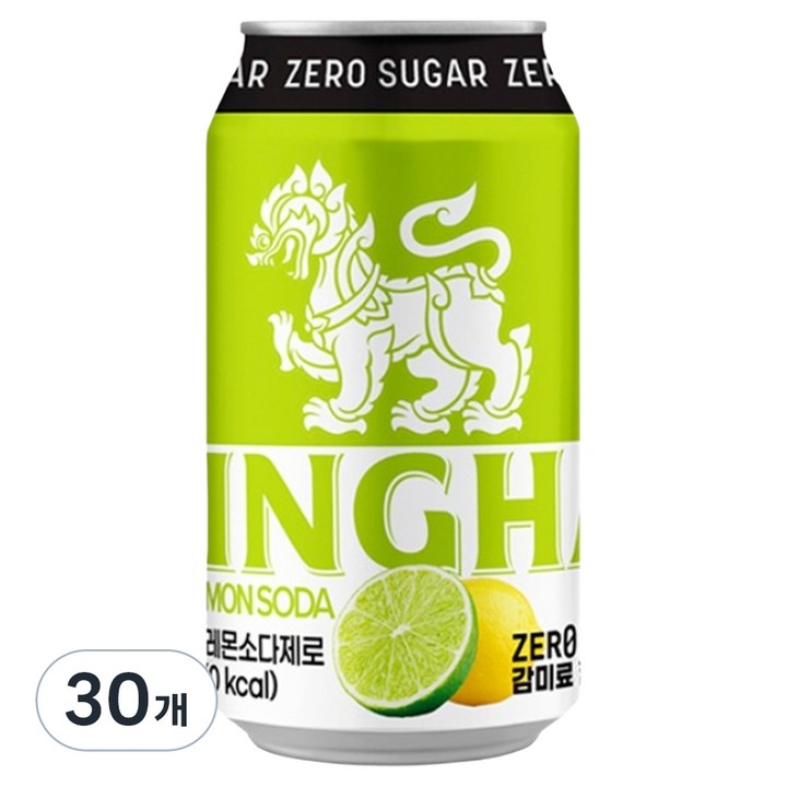 싱하 라임레몬 소다 제로, 30개, 355ml