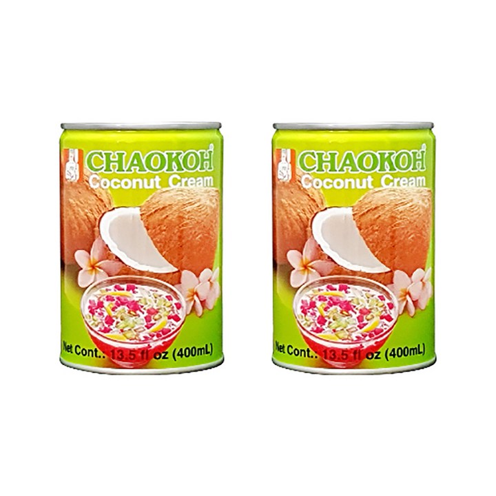 차오코 코코넛크림 22% CREAMY, 400ml, 2개