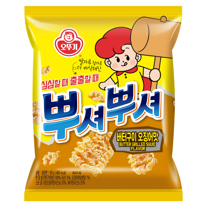 오뚜기 뿌셔뿌셔 버터오징어맛, 90g, 1개
