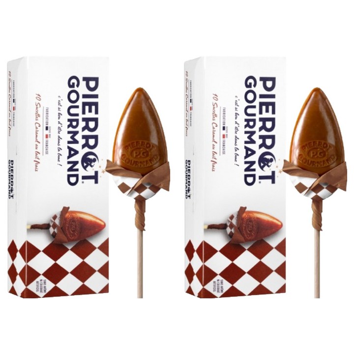 피에로구르망 밀크카라멜맛 롤리팝 10p, 130g, 2개