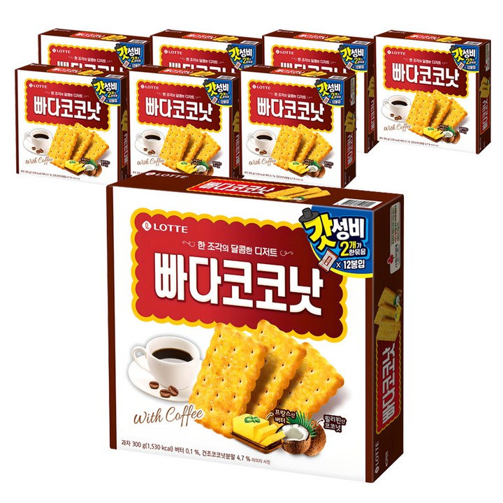롯데웰푸드 빠다코코낫 오리지날, 300g, 8개