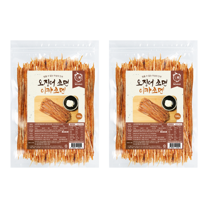 해야미 이카소멘 오징어소면, 100g, 2개