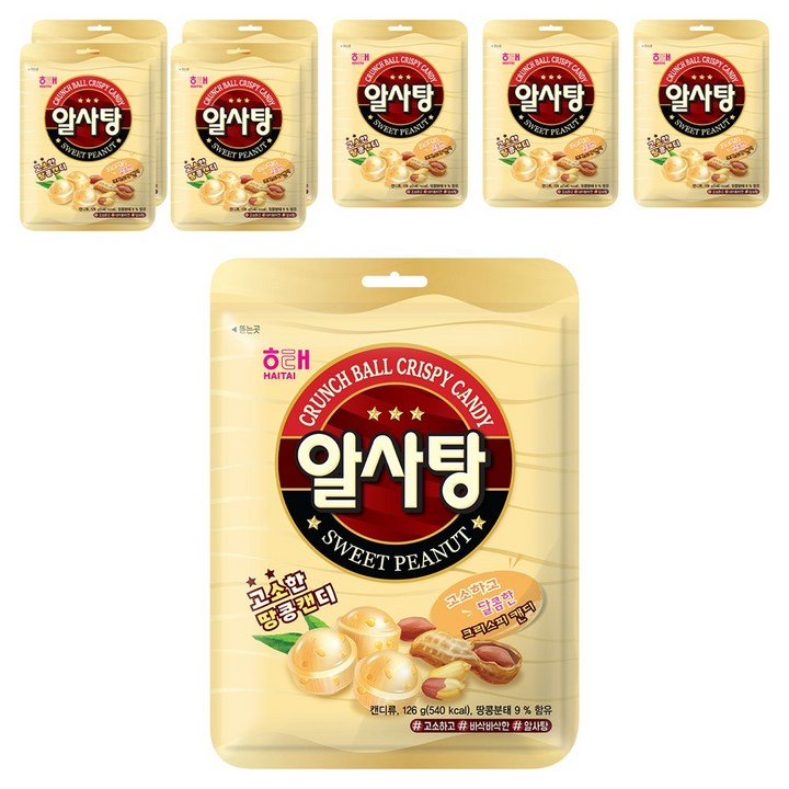 해태제과 알사탕, 126g, 8개