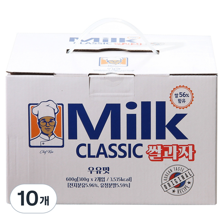 밀크클래식쌀과자 우유맛, 300g, 10개