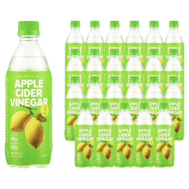 클룹 애사비소다 레몬비니거 제로 탄산음료, 500ml, 24개