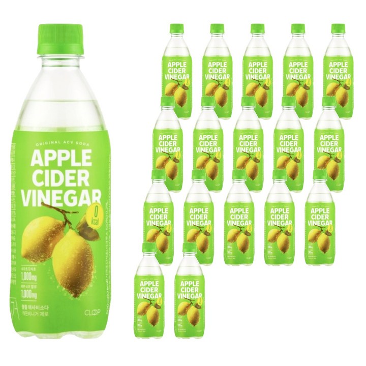 클룹 애사비소다 레몬비니거 제로, 500ml, 18개