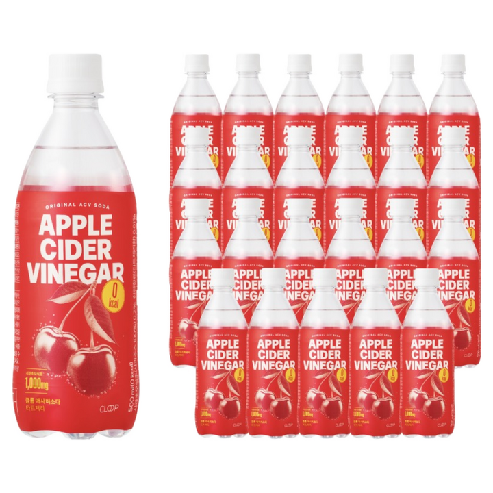 클룹 애사비소다 타트체리 탄산음료, 500ml, 24개