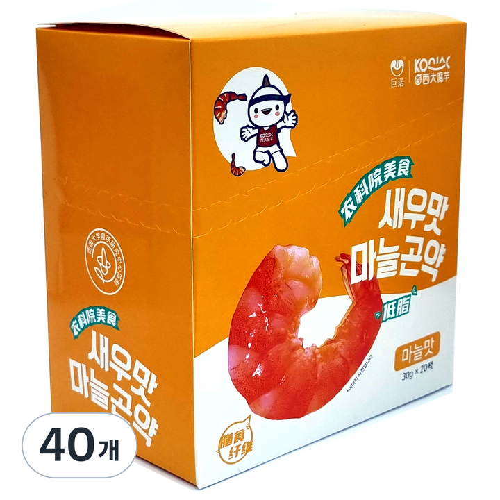 새우맛 마늘곤약, 30g, 40개