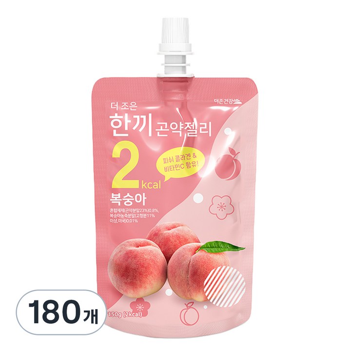 더존건강 더 조은 한끼곤약젤리 복숭아 1개입, 150g, 180개