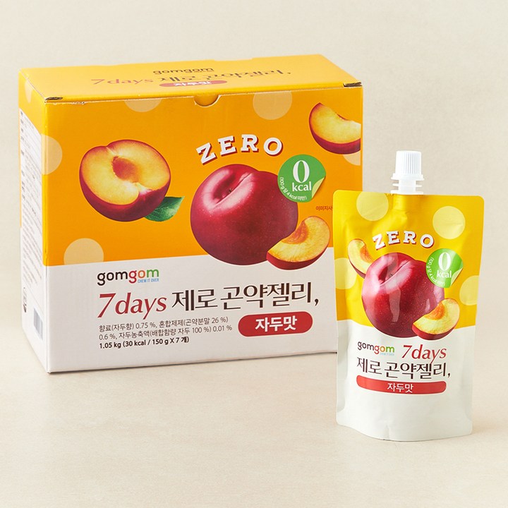 곰곰 7days 제로 곤약젤리 자두맛, 150ml, 7개입, 1박스