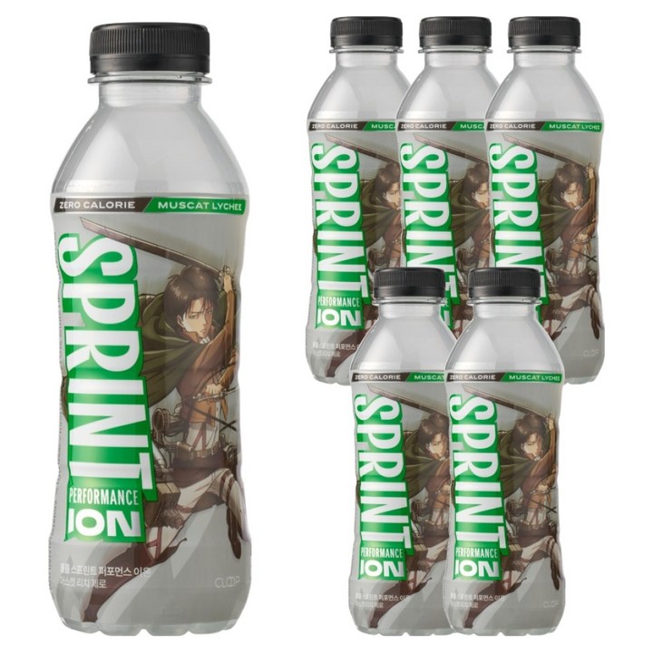 클룹 스프린트 진격의거인 제로 이온음료 머스캣 리치, 6개, 500ml