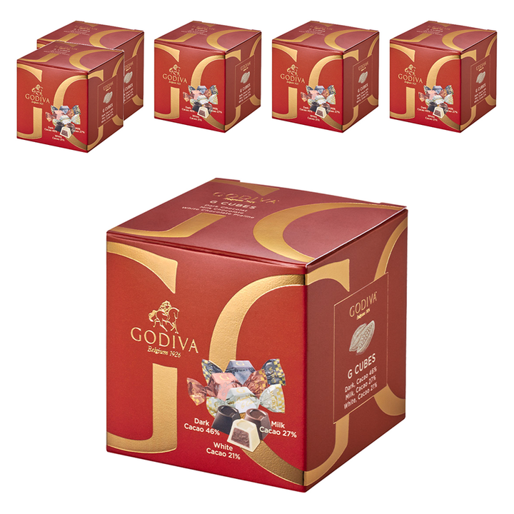 고디바 지큐브 어쏘트먼트 초콜릿 3종 x 4p 세트 100g, 6세트