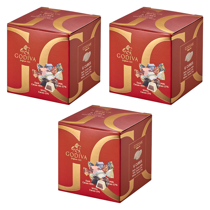 고디바 지큐브 어쏘트먼트 초콜릿 3종 x 4p 세트 100g, 3세트