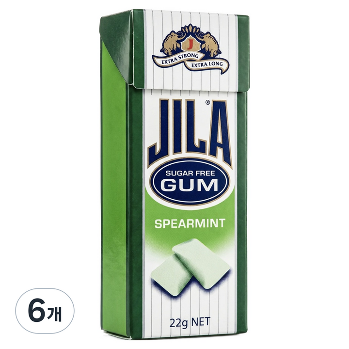JILA 자일라 껌 스피어민트향 18p, 396g, 6개