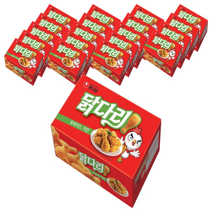 농심닭다리 후라이드 치킨맛, 66g, 20개