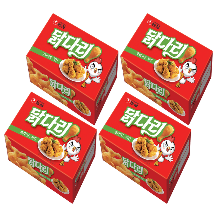 농심닭다리 후라이드 치킨맛, 66g, 4개