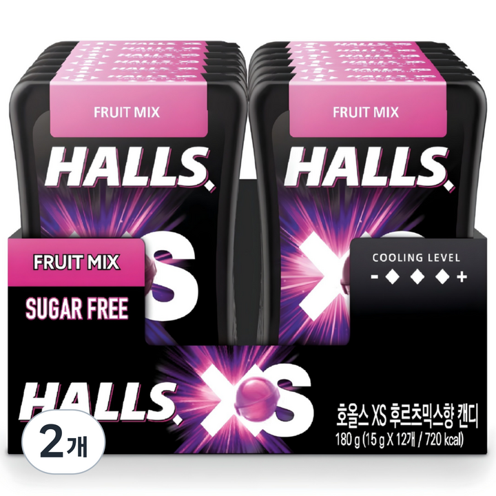 호올스 XS 후르츠 믹스향 캔디, 15g, 2개