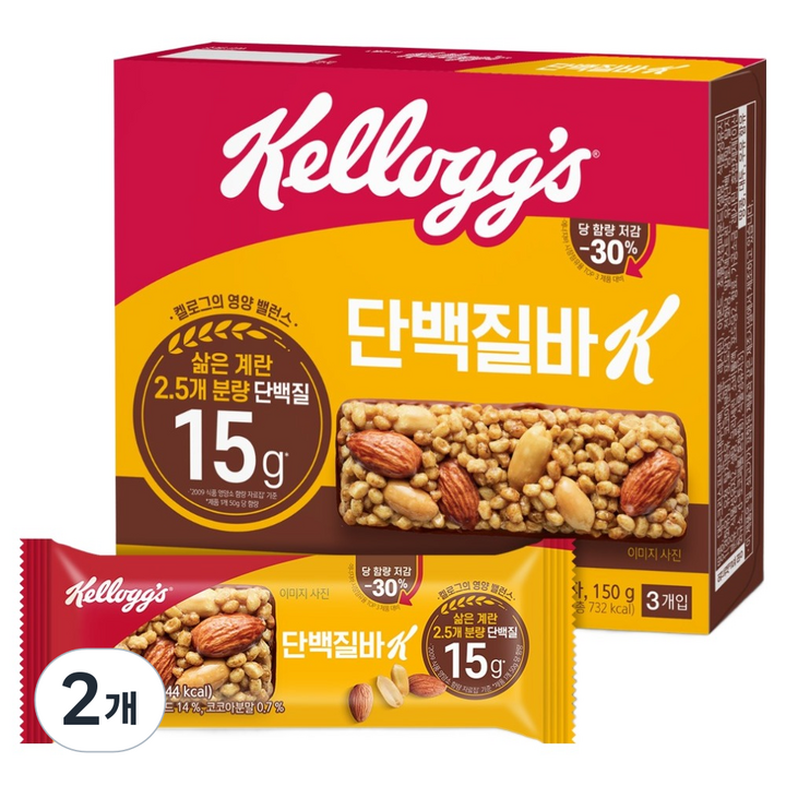 켈로그 단백질바K, 150g, 2개