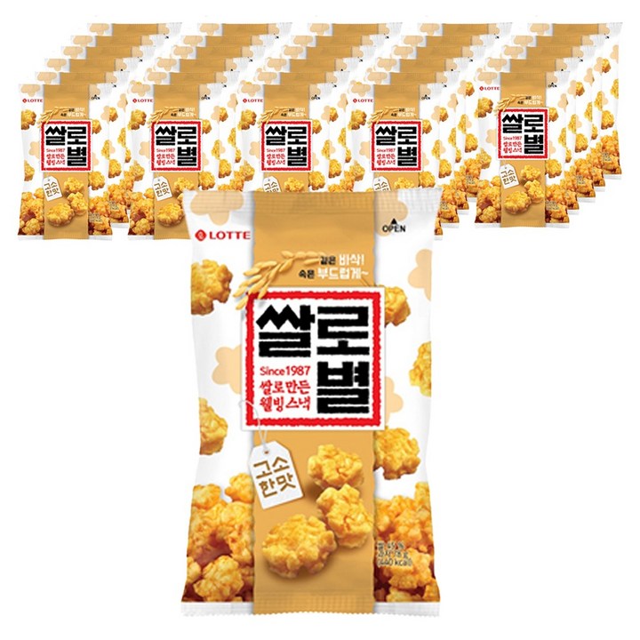 롯데제과 쌀로만든 쌀로별 고소한맛, 78g, 32개