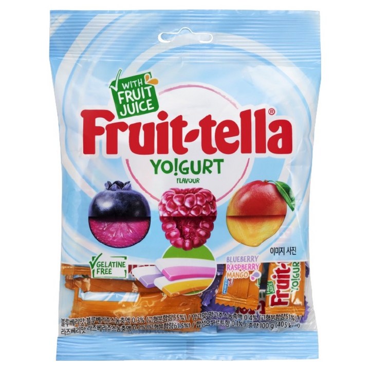 후르트텔라 요구르트향 츄잉캔디, 100g, 1개