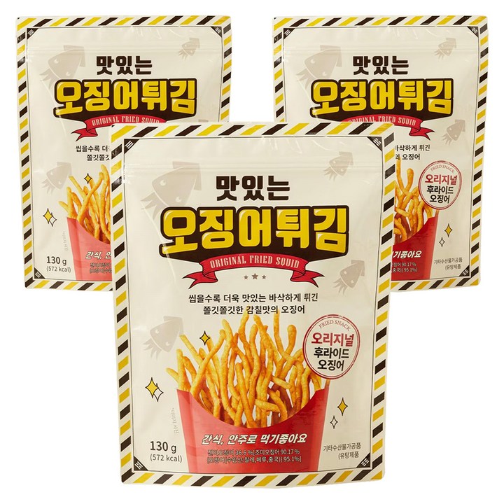 청해명가 맛있는 오징어튀김, 130g, 3개