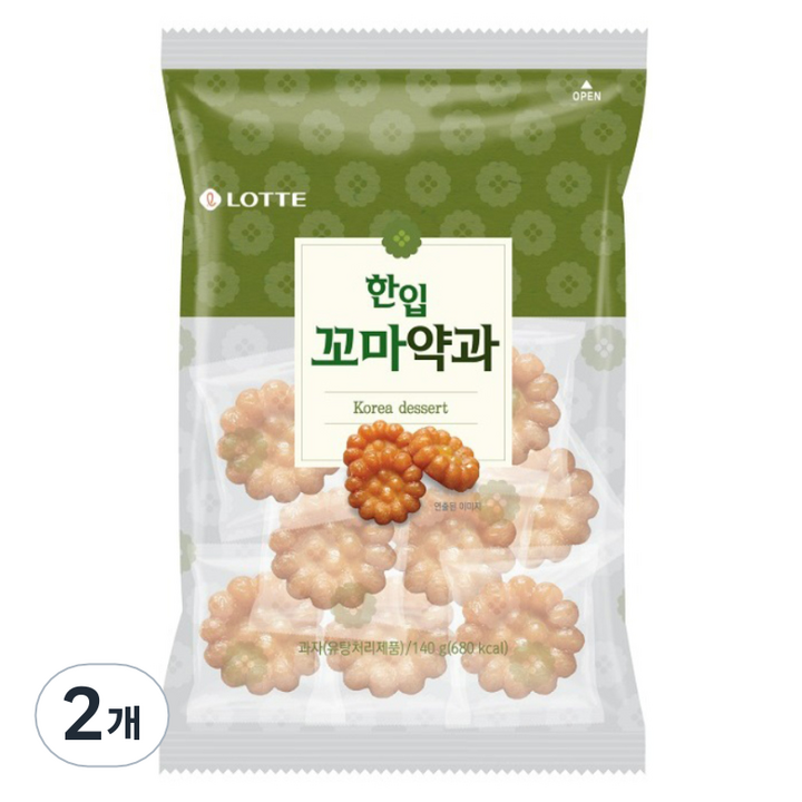 롯데웰푸드 한입꼬마약과, 140g, 2개