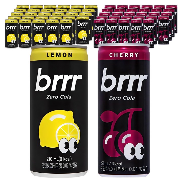 부르르 제로콜라 레몬 30p + 체리 250ml 30p, 210ml, 1세트