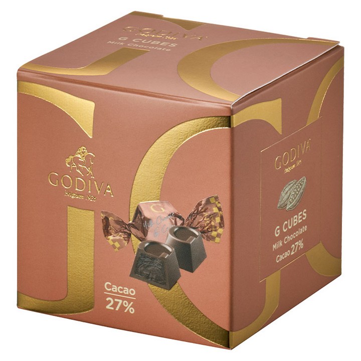 고디바 지큐브 밀크 초콜릿 7p, 56g, 1개