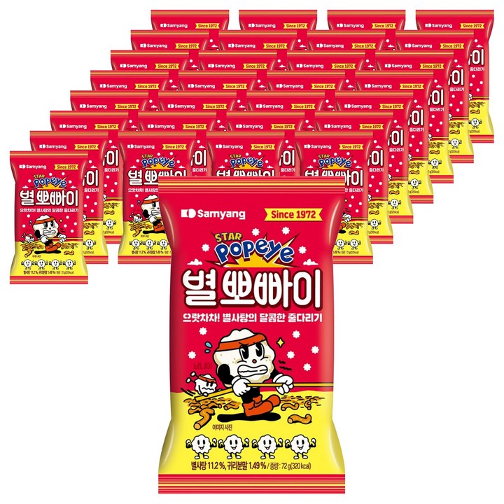 삼양 별 뽀빠이, 72g, 50개