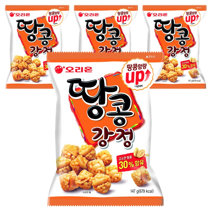 오리온 땅콩강정, 147g, 4개
