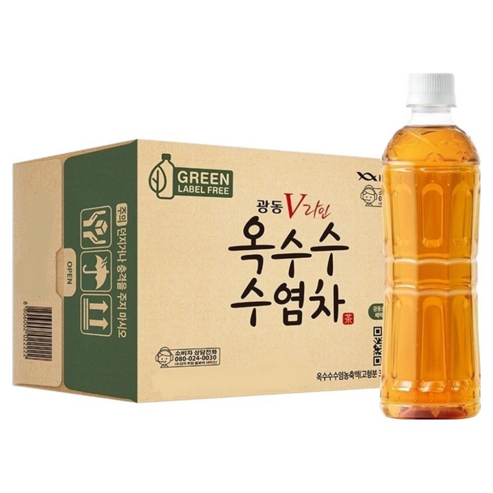광동옥수수수염차 무라벨, 20개, 500ml