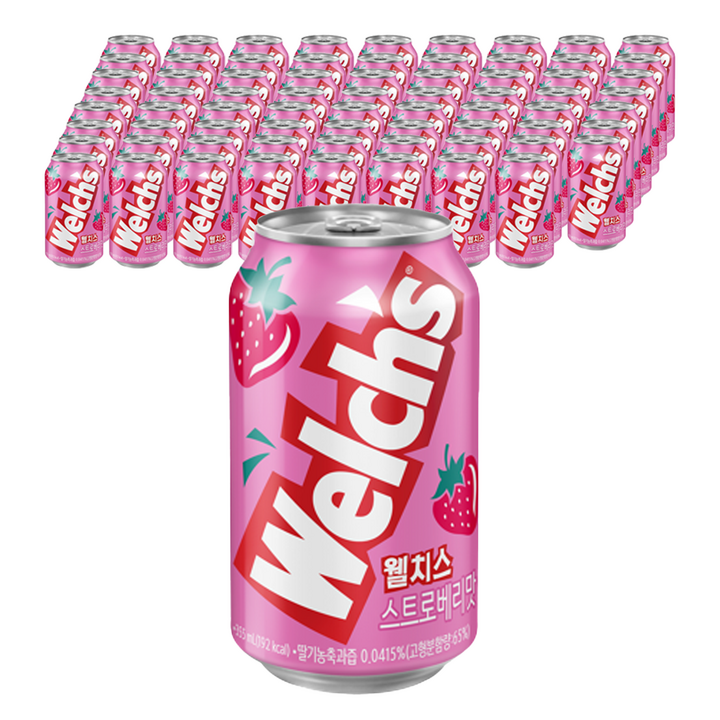 웰치스 딸기, 355ml, 72개