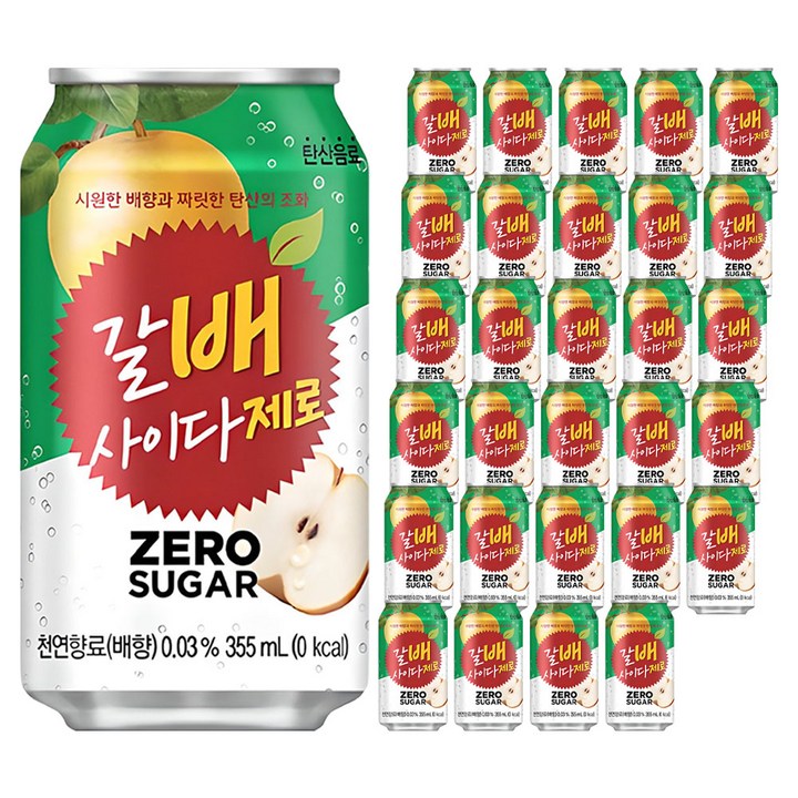 해태htb 갈배사이다 제로, 355ml, 96개