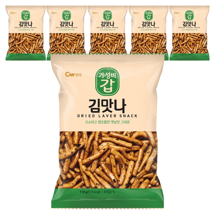 청우식품 김맛나, 110g, 6개