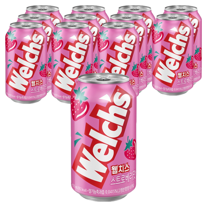 웰치스 스트로베리, 355ml, 12개
