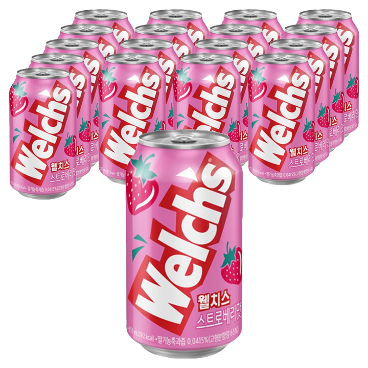웰치스 스트로베리, 355ml, 18개