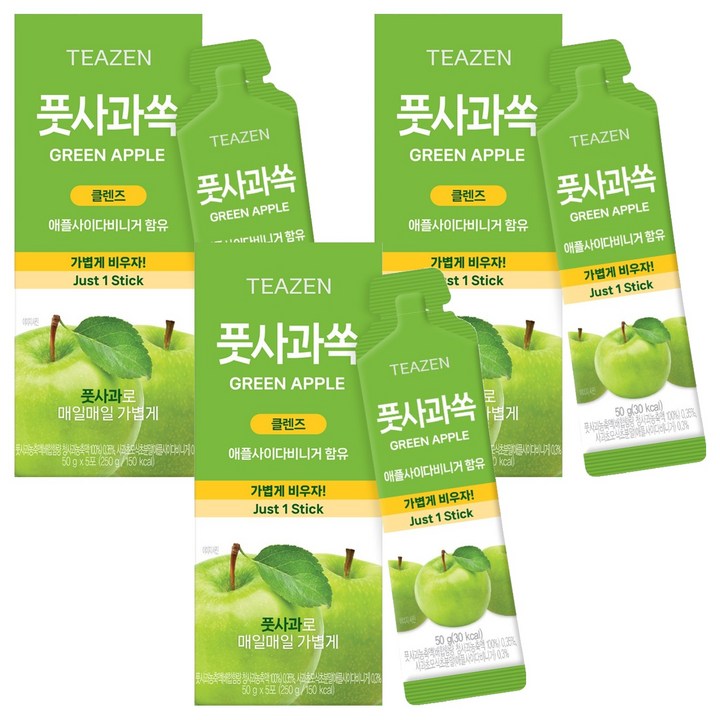 티젠 풋사과쏙 5포, 250g, 3개