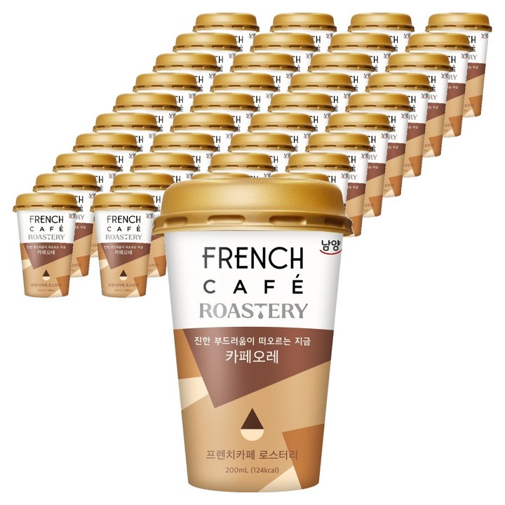 프렌치카페 로스터리 카페오레, 200ml, 40개