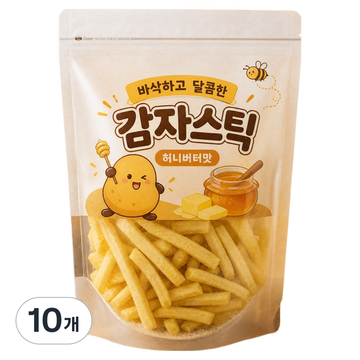 바삭하고 달콤한 감자스틱 허니버터맛, 300g, 10개
