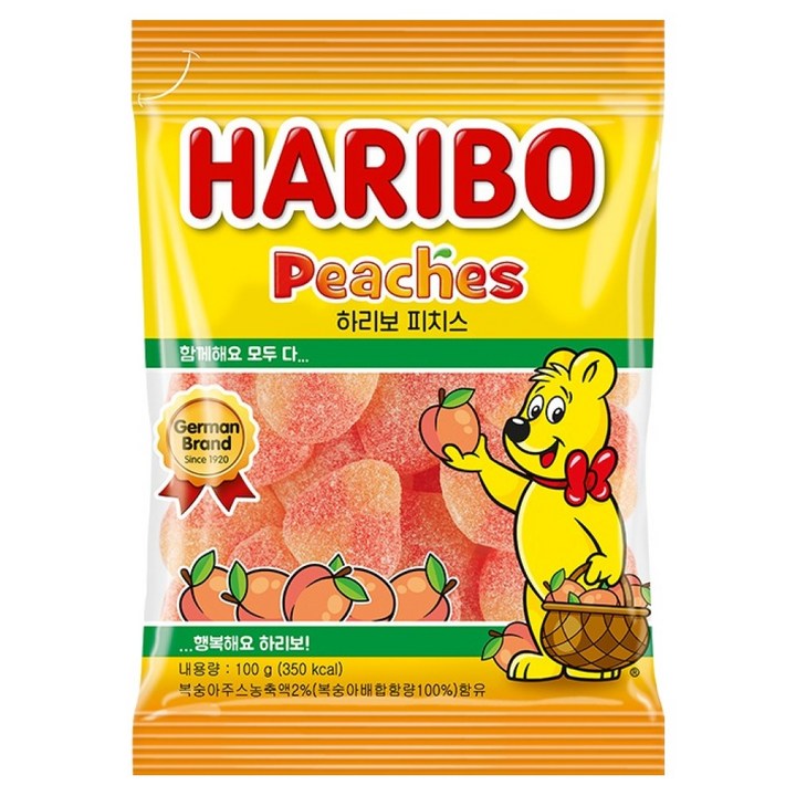 하리보 피치스 젤리, 100g, 1개