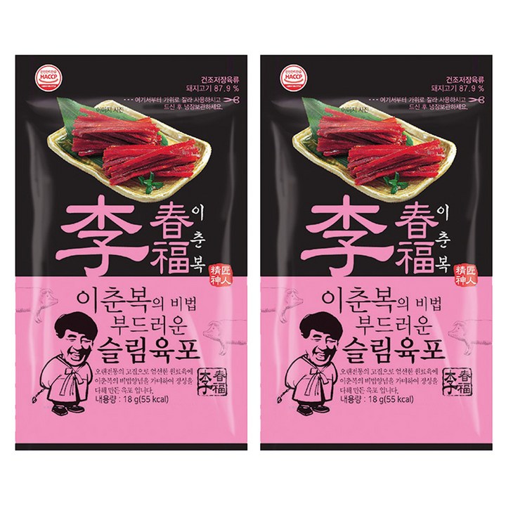 이춘복의 비법 부드러운 슬림육포, 18g, 2개