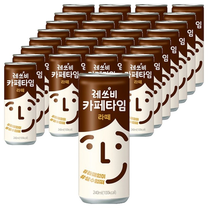 레쓰비 카페타임 라떼, 240ml, 30세트