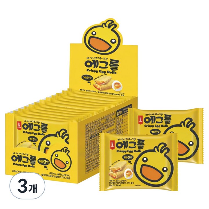 kaman 크리스피 에그롤 계란맛, 240g, 3개
