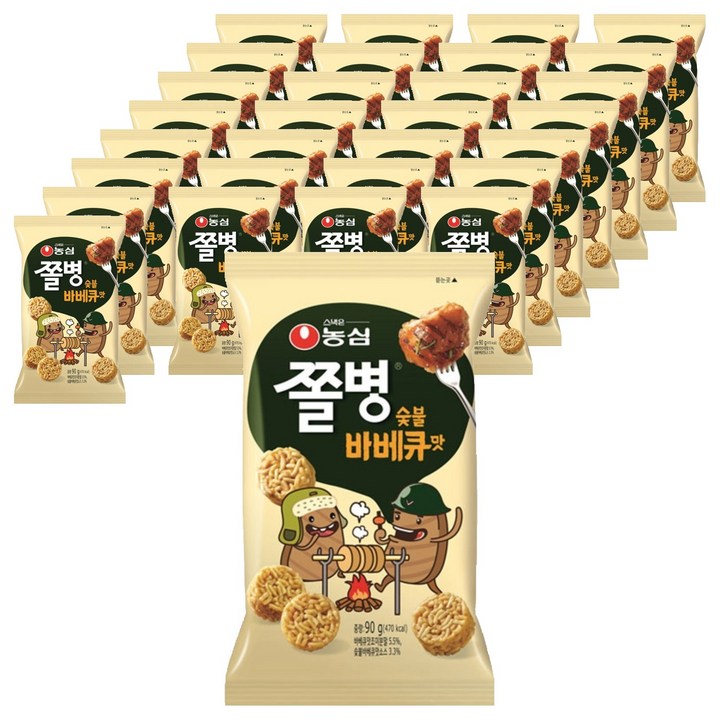 쫄병스낵 바베큐맛, 90g, 50개