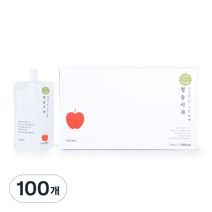 산들내음 청송사과 주스, 130ml, 100개