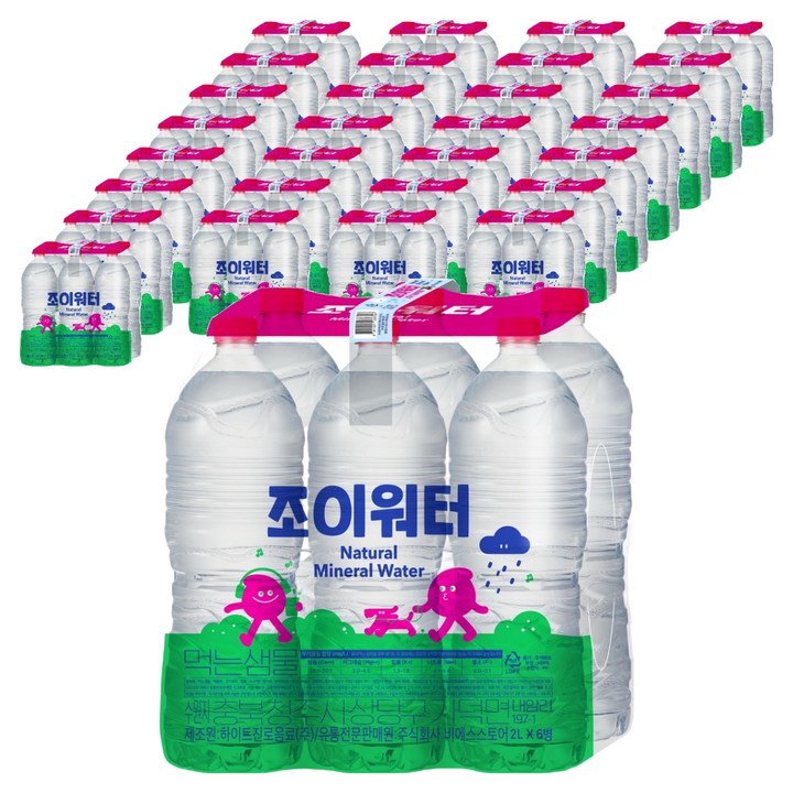 조이워터 생수 무라벨, 180개, 2L