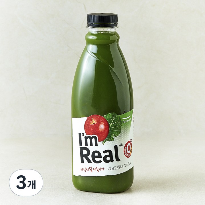 풀무원 아임리얼 케일 사과 주스, 700ml, 3개