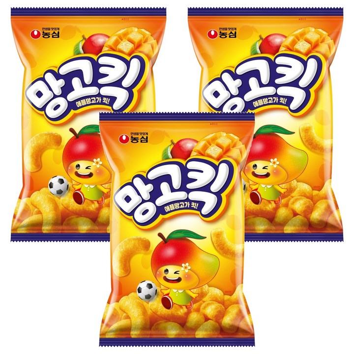 농심 망고킥, 100g, 3개