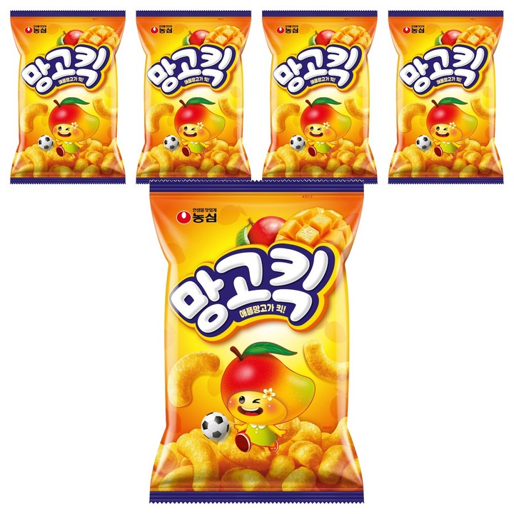 농심 망고킥, 100g, 5개