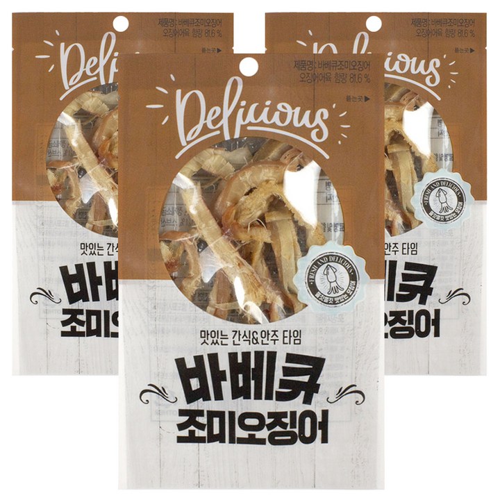 리프레쉬 바베큐 조미 오징어, 20g, 3개